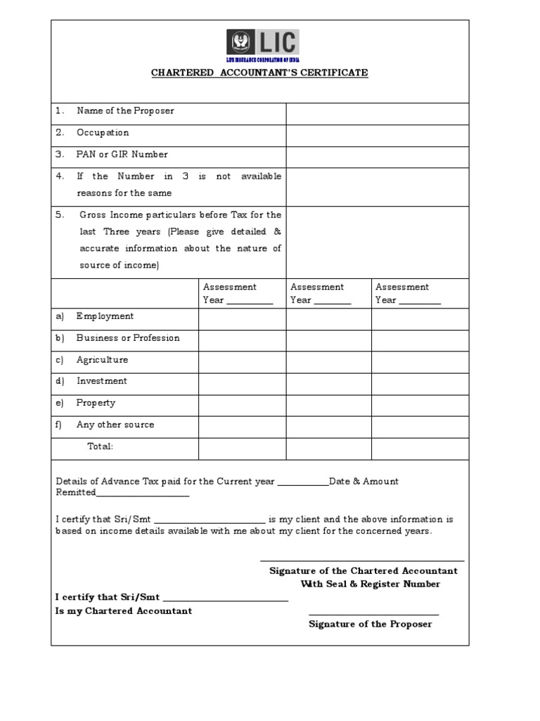 Ca Certificate PDF