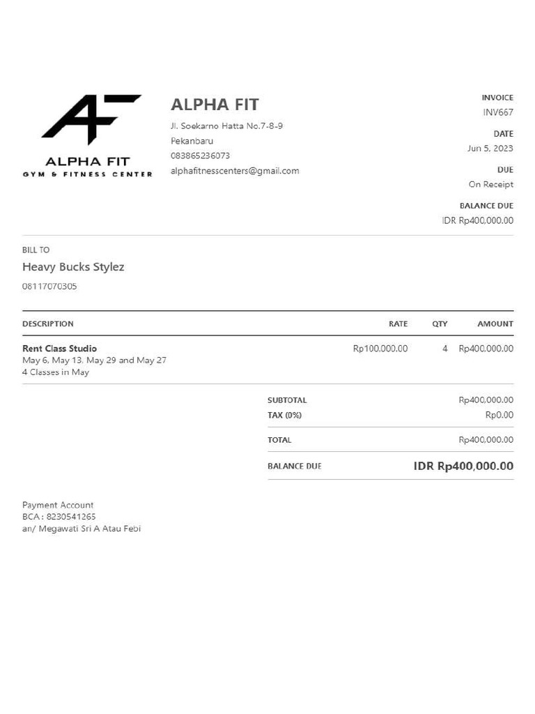 Invoice HBS | PDF