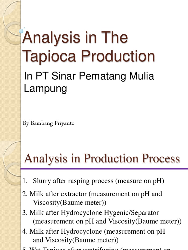 Analysis in The Tapioca Production | PDF | Cooking, Food & Wine ...