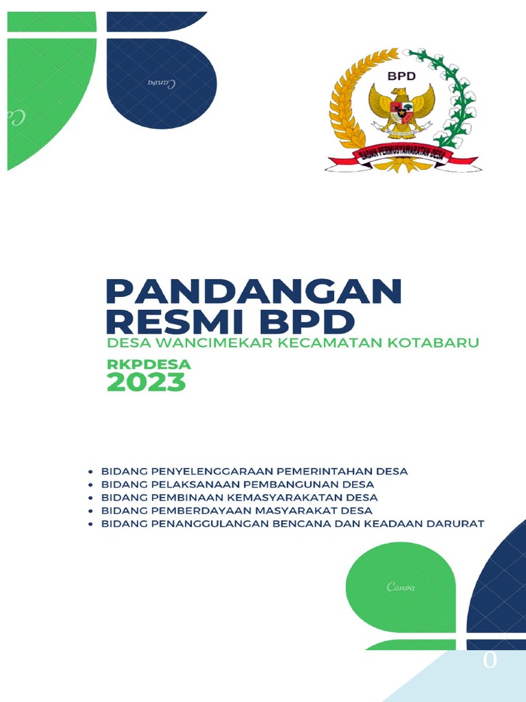 Pandangan Resmi BPD RKP Desa 2023 | PDF