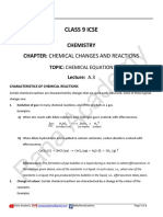 Class 9 Icse - Chemical Changes and Reactions - Part A - Lecture A.3