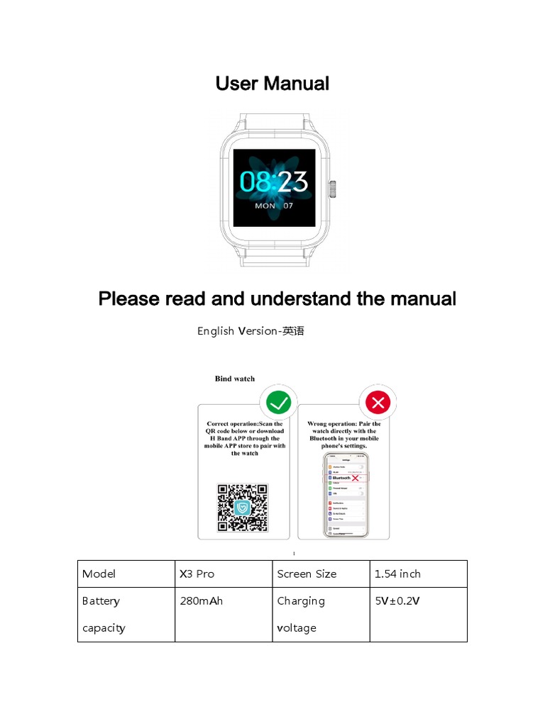 GloryFit X3 Pro User Manual | PDF | Ios