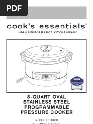 Cook's Essentials, Kitchen, Cooks Essentials 8qt Oval Pressure Cooker