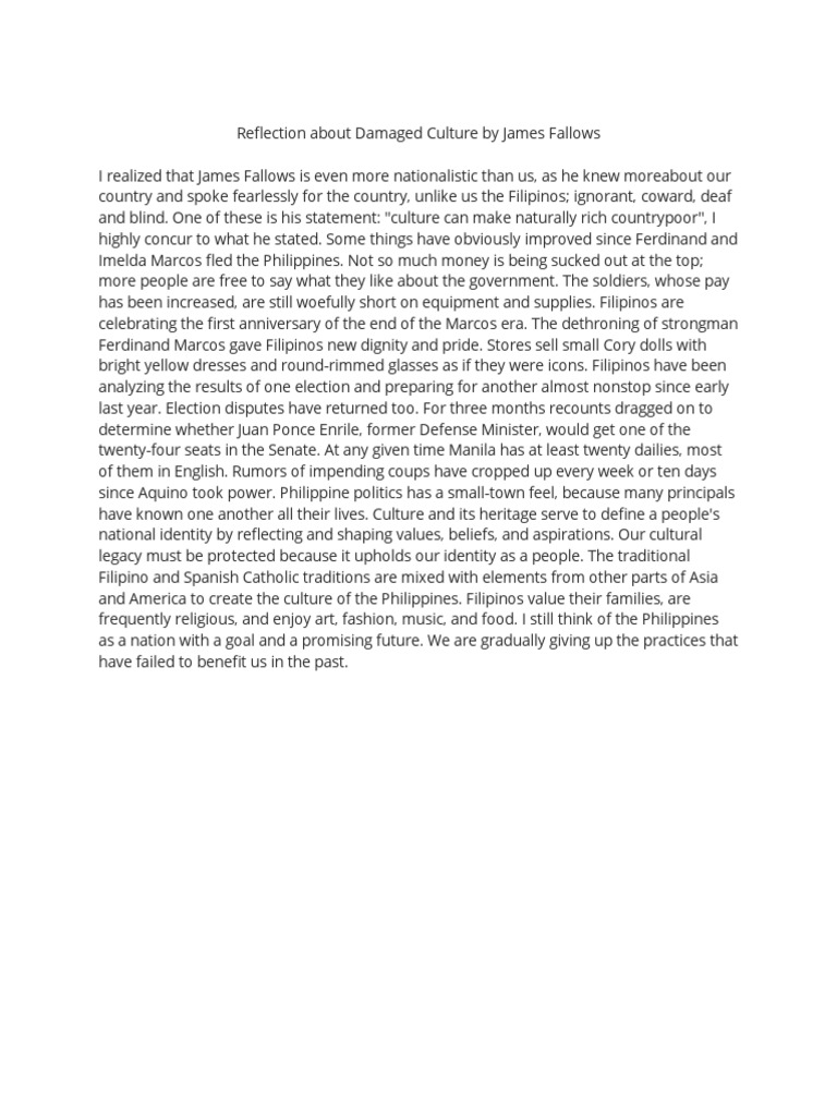 Reflection - Damaged Culture | PDF
