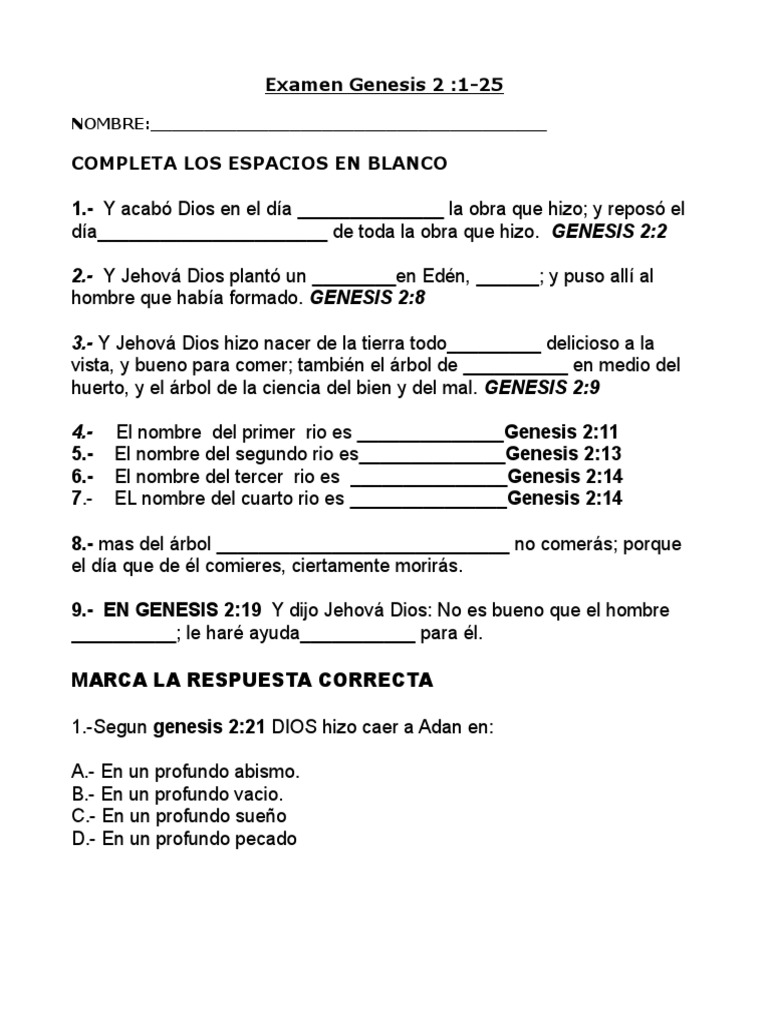 Genesis 2 | PDF