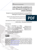 Sinopsis Sobre El Desarrollo Socioafectivo en La Adultez Joven. Retos para La Investigación en El Contexto Colombian