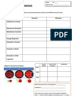 Diffusion and Osmosis GR 8 Worksheet