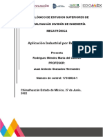 Aplicación Industrial Por Red: Tecnológico de Estudios Superiores de Chimalhuacán División de Ingeniería Mecatrónica