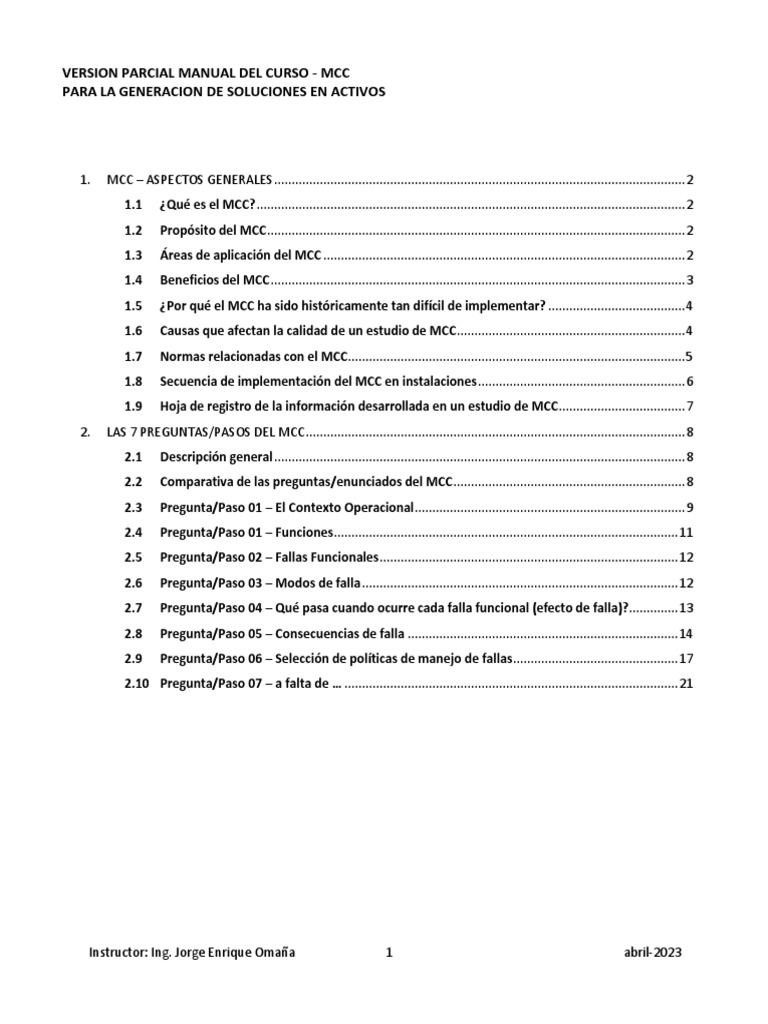 Manual MCC 2022: Soluciones en Activos | PDF | Entorno natural ...