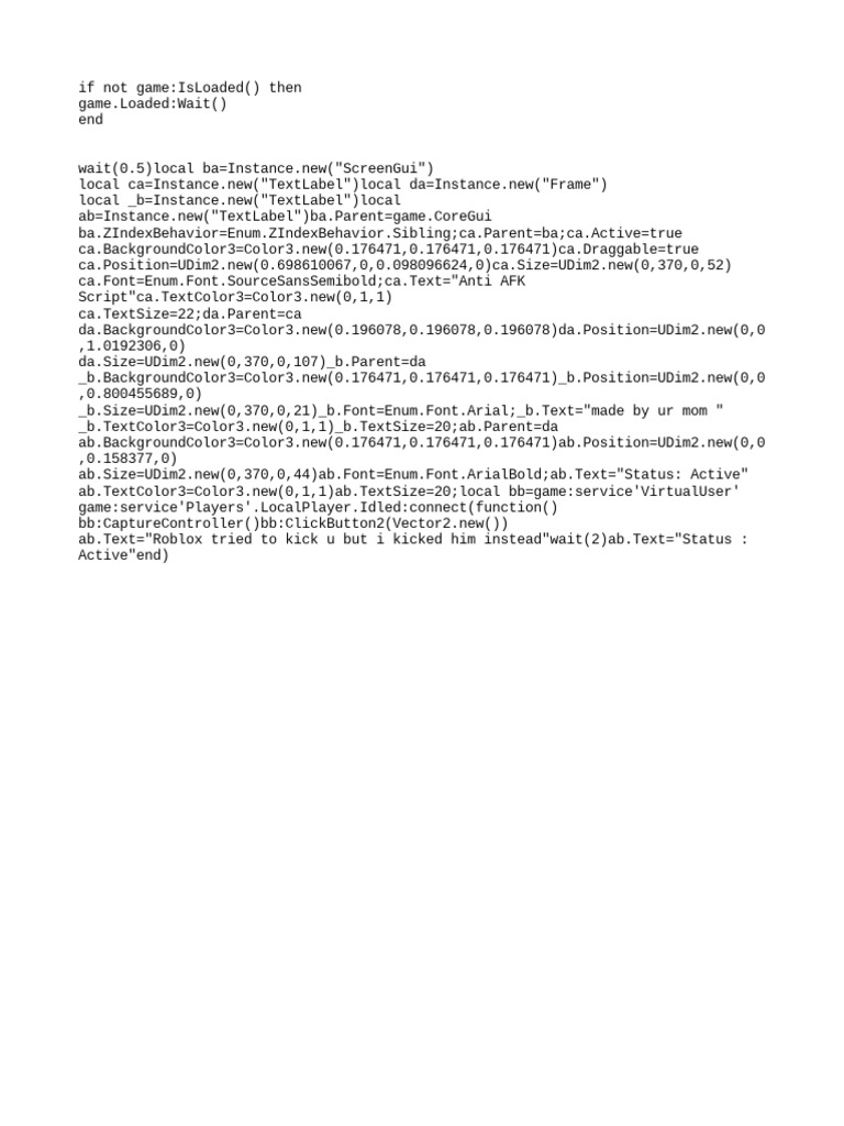 Anti Afk | PDF