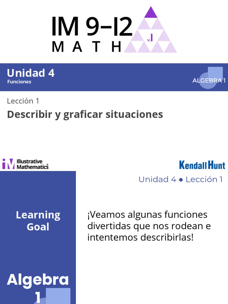 Algebra 1Unit 4Lesson 01 PDF