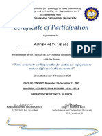 Certificates of Participation 2021