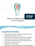 Duties and Responsibilities of Vice Principal