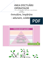 Ordinea Efectuării Operațiilor - Înmulțire, Împărțire - Adunare, Scădere