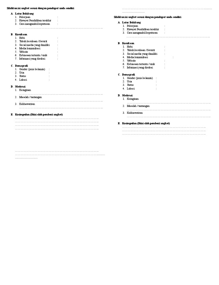 Analisis Target Pasaran Angket | PDF