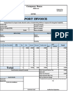 Export Invoice