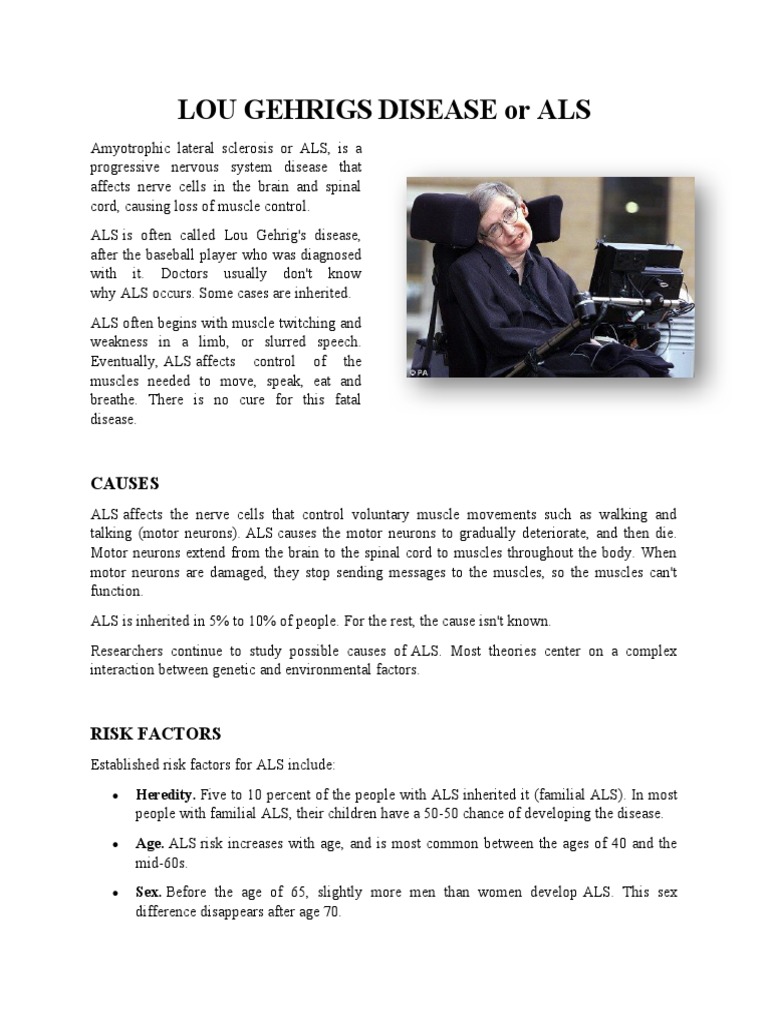 Lou gehrigs disease or als pdf
