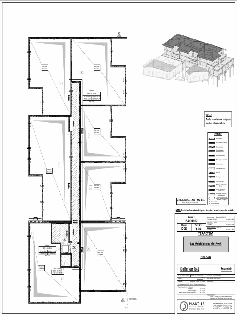 3-04 Dalle Sur R+2 - Ensemble | PDF | Éléments architecturaux | Génie ...
