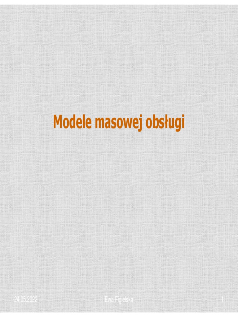 CW 6 Modele Masowej Obslugi | PDF