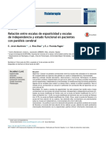 Relación Entre Escalas de Espasticidad y Escalas de Independencia y Estado Funcional en Pacientes Con Parálisis Cerebral