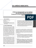 166 Cabe Impugnacion o Nulidad de Acuerdos Del Directorio