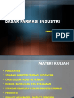 Dasar Farmasi Industri