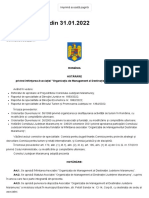 Consiliul Judeţean Maramureş - Hotărârea Nr. 5 Din 31.01.2022