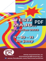 Programa Festa Major de Ca N'oriac