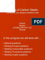 Welding of Carbon Steels-Questions You Always Wanted To