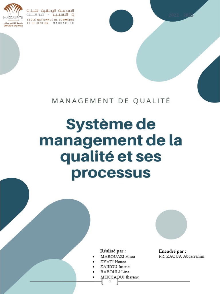 Système de Management de la Qualité ISO 9001 | PDF | Management de la ...