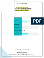 Politică Privind Utilizarea CCTV Model