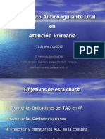 Anticoagulación Oral en Atención Primaria