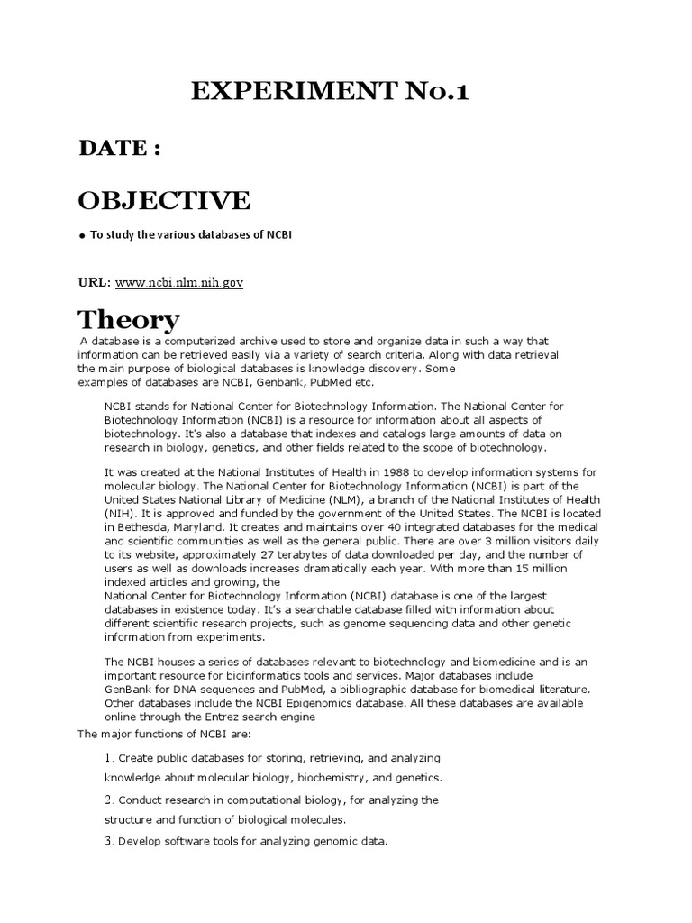 Exp 1 Pdf National Center For Biotechnology Information Pub Med