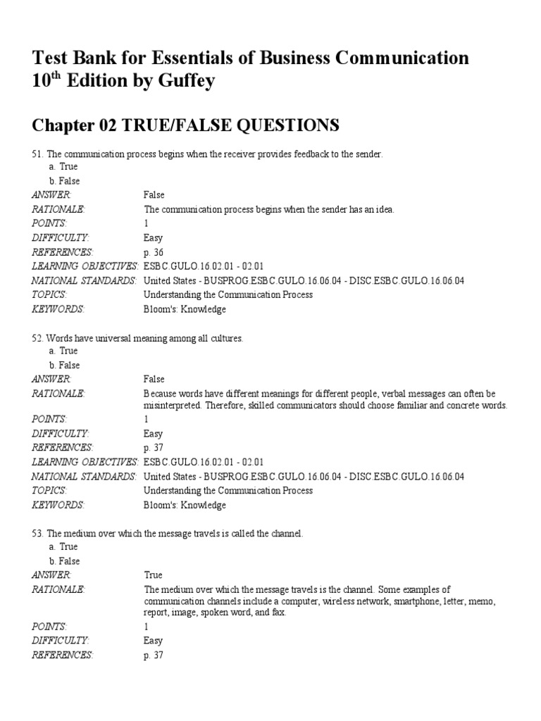 TFChapter002 Planning Business Messages PDF Communication Knowledge