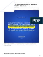 Reflexões Sobre Os Avanços e Desafios Na Legislação Trazidos Pela COVID-19 O Licitante