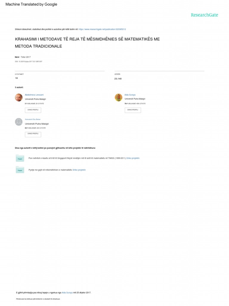Comparison of New Mathematics Teaching Methods Wit | PDF