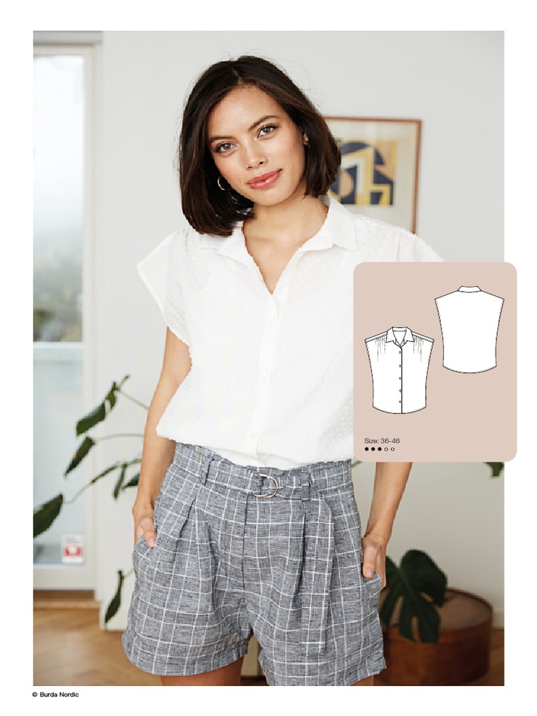 Blouse Pattern For Women Size 36 46 | PDF