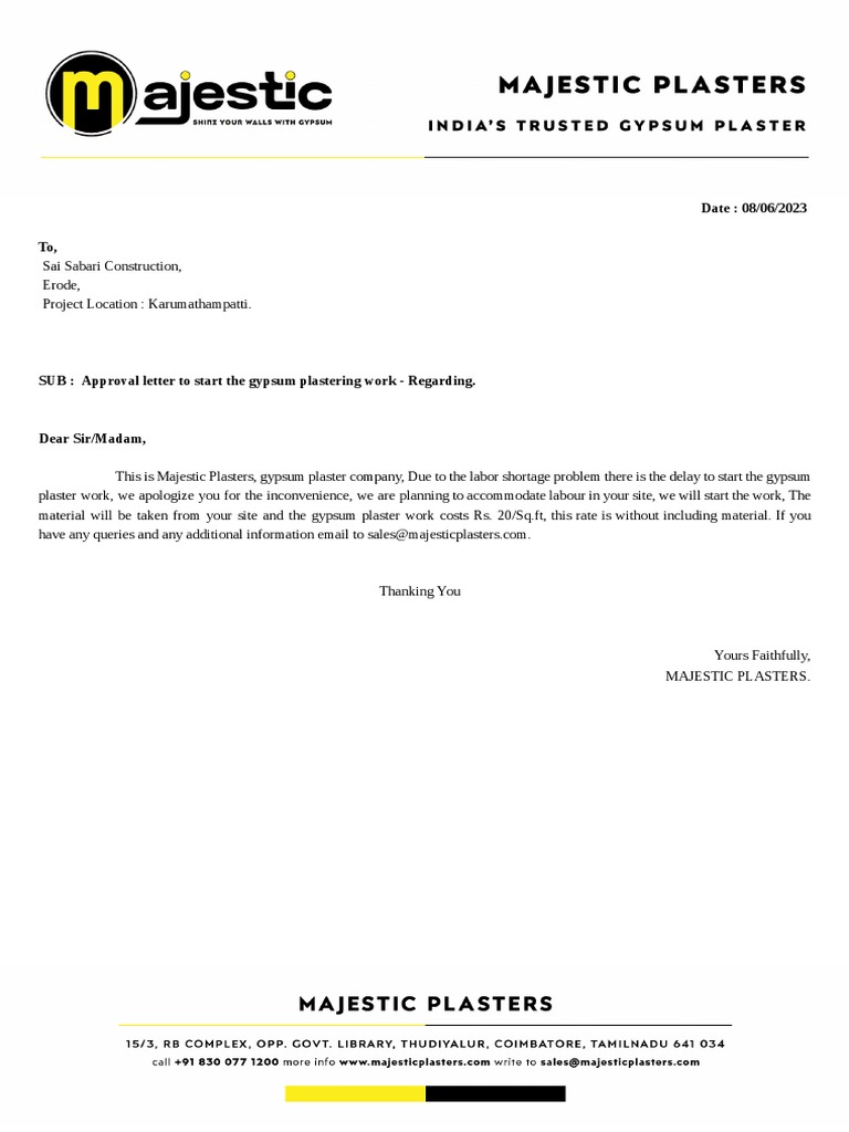 Sai Sabari Construction letter. PDF