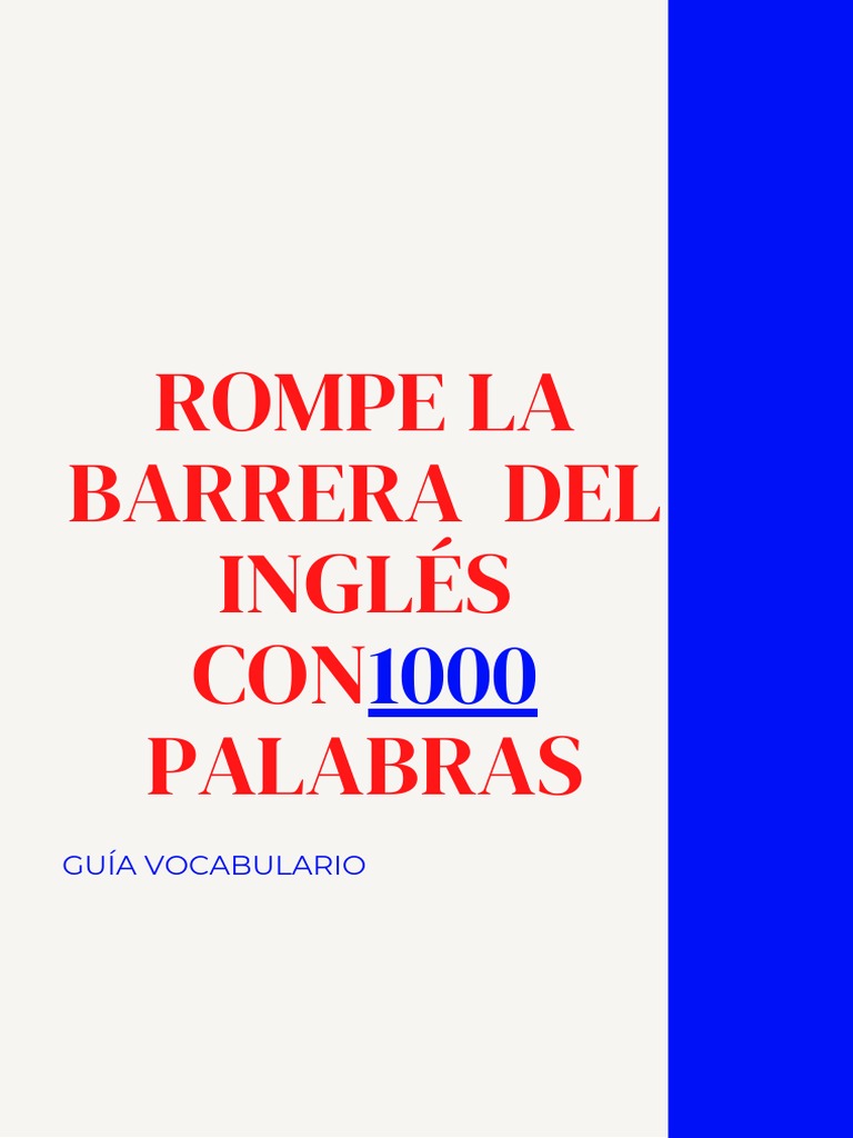 Vocabulario Inglés Pdf