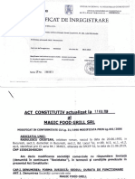 Magic Food Grill Cui Act Constitutiv Si Acord de Finanțare