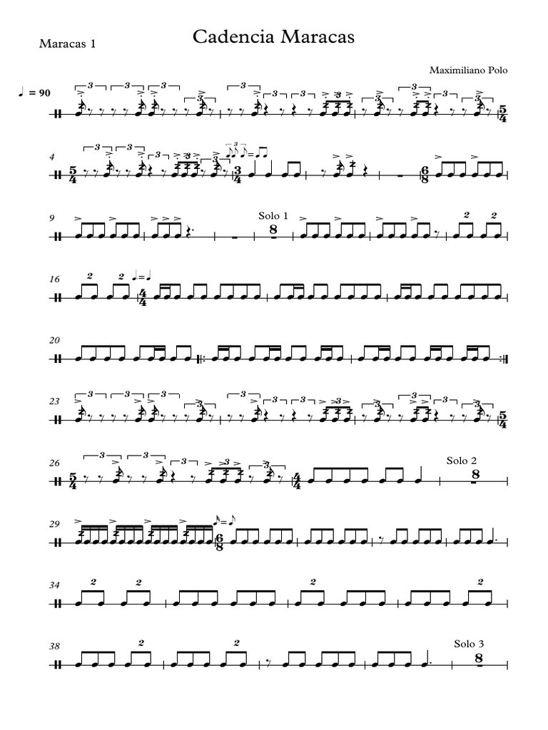 Cadencia Maracas Maracas 1 PDF
