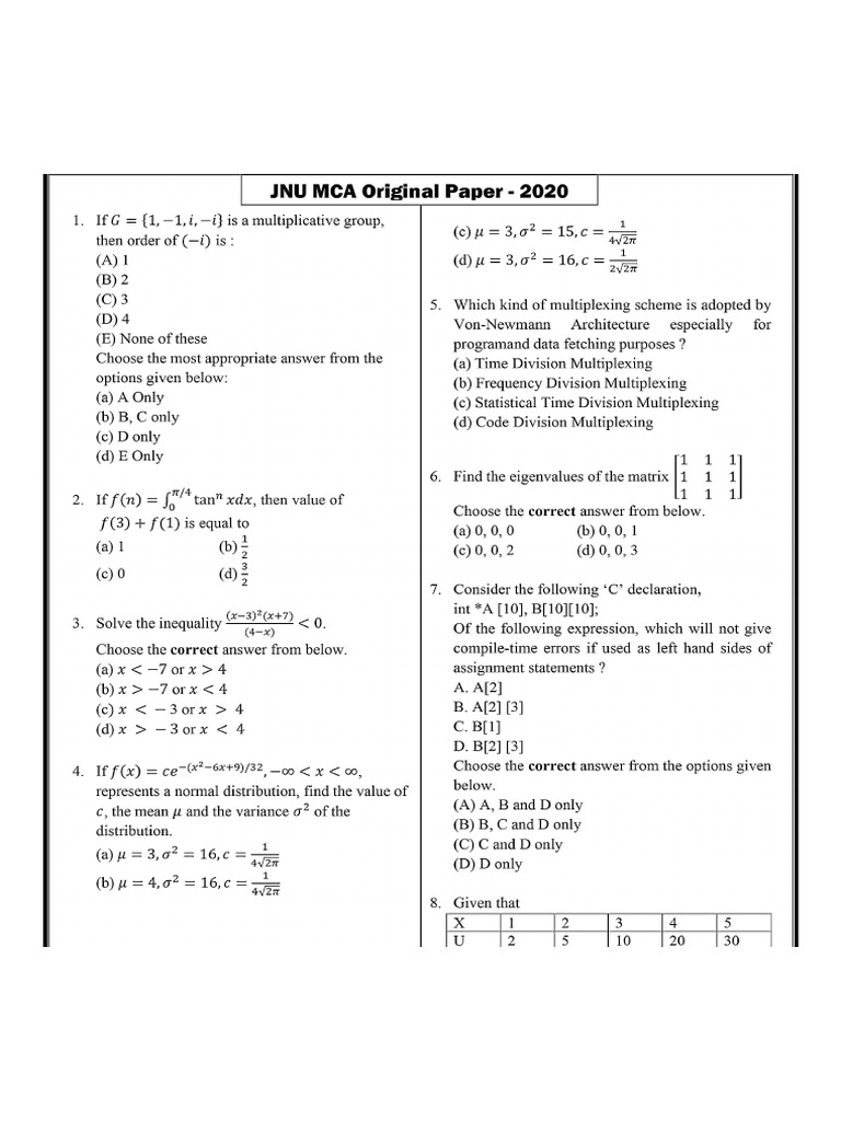 Jnu 2020 | PDF