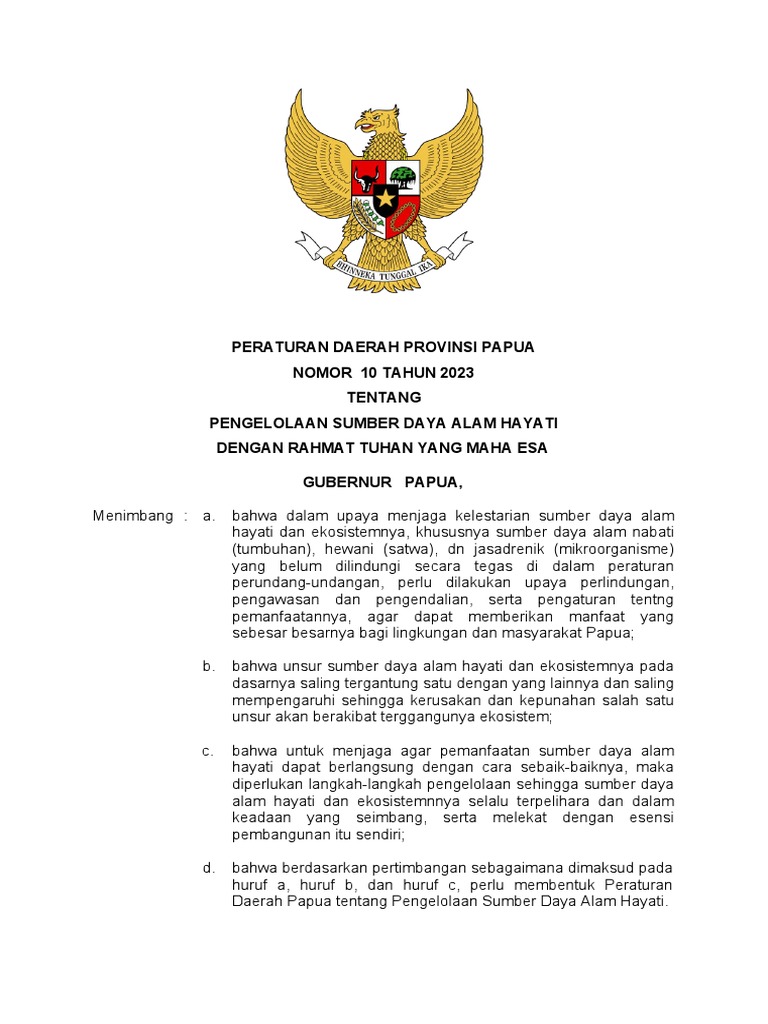 Peraturan Gubernur untuk Legalisasi Dana Operasional Gubernur Papua