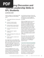 Developing Discussion and Tutorial Leadership Skills in EFL Students