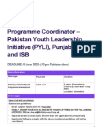 pb4 Programme Coordinator Punjab KPK and Isb - Rota