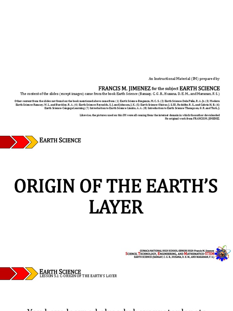 Origin of Earth's Layers in Earth Science | PDF | Earth | Applied And ...