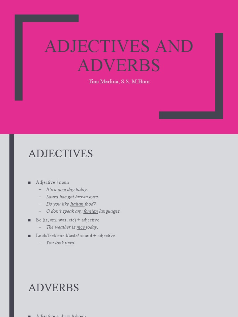 Adj Adv | PDF