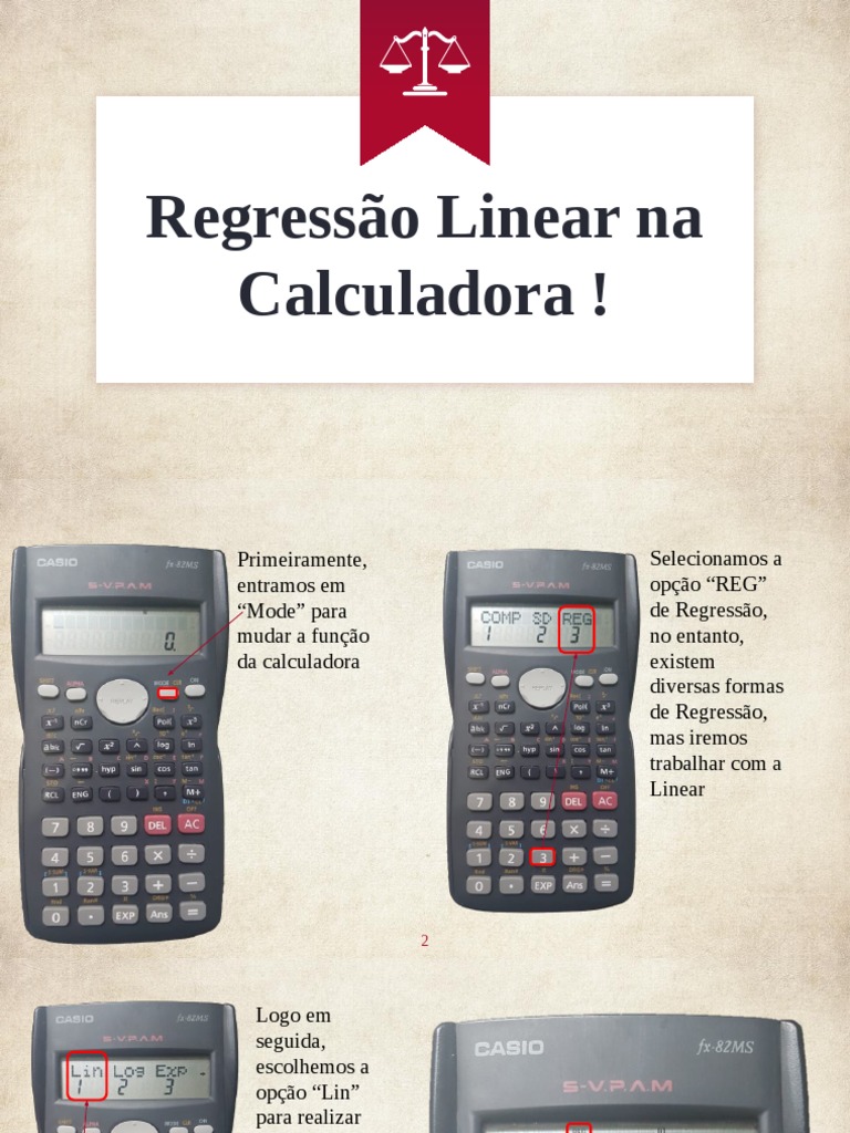 Regressão Linear na Calculadora Casio | PDF