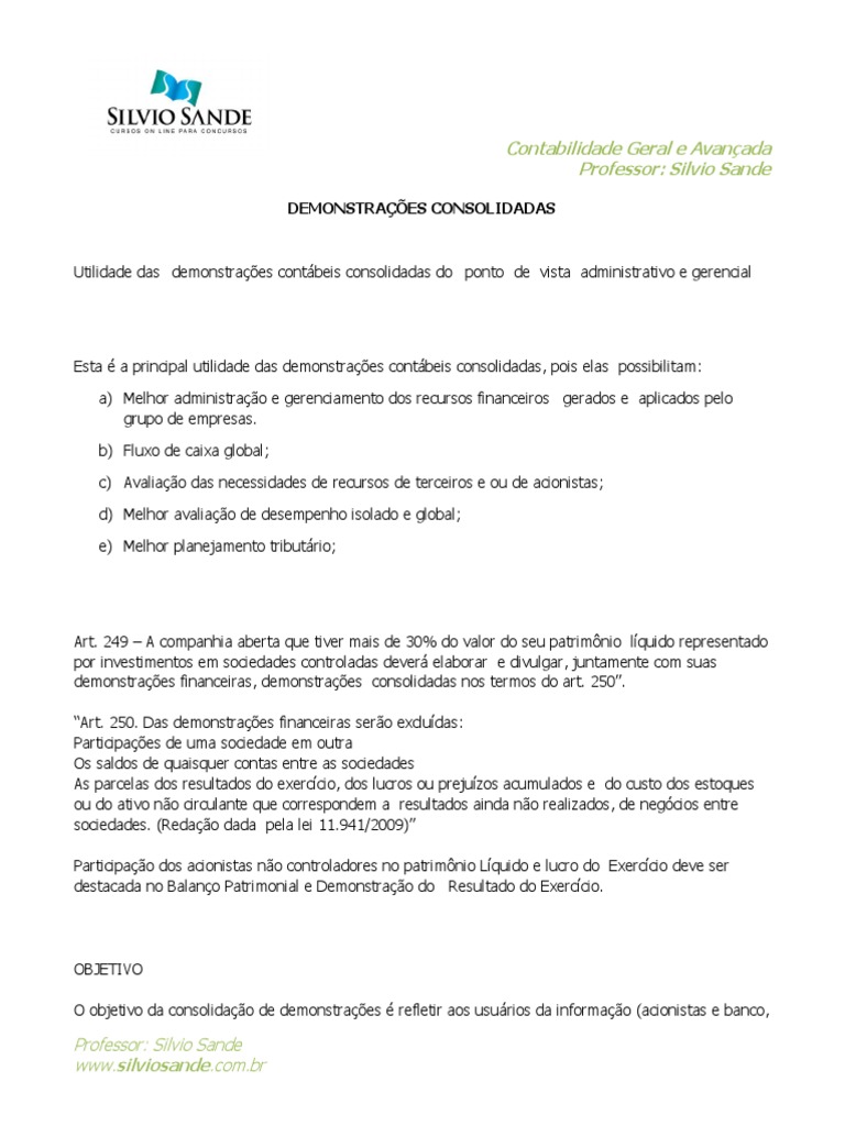 Aula 51 | Descargar gratis PDF | Contabilidade | Relatório anual