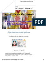 A Carteira de Motorista - Apostila California 2022